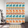 African Print Elephant Shower Curtain: Ideal For Exotic-Themed Bathrooms