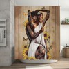 African Queen And King Black Crown Inspirational Quotes Hippie Modern Decorative Shower Curtain