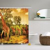 African Safari Giraffe Print Shower Curtain - Wild Animal Bathroom Decor
