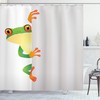 African Shower Curtain With Frog Prince Reptiles Print For Bathroom Decor