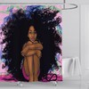African Style Bathroom Decoration Shower Curtain With Black Girl For Home Decor