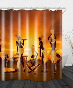 African Tribe Printed Shower Curtain - Gorgeous African Print for Your Bathroom - Waterproof Curtain