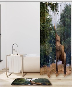 African Wild Elephant Nose Seed Pods Waterproof Shower Curtain For Your Bathroom