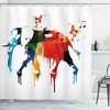 African Wild Elephant Print Shower Curtain For Modern Bathroom Decor