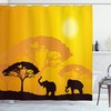 African Wildlife Abstract Print Safari Shower Curtain For An Exotic Bath Experience