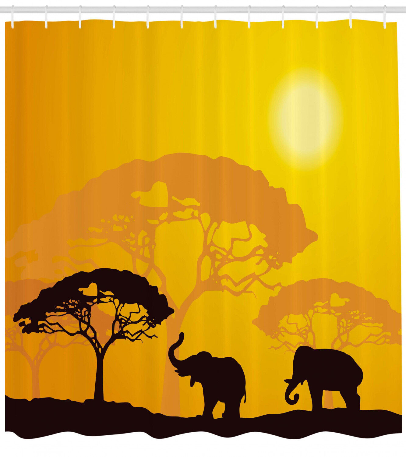 African Wildlife Abstract Print Safari Shower Curtain For An Exotic Bath Experience - Image 2