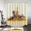 African Wildlife Animals Shower Curtain for Nature Lovers Bathroom Decor 