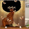African Woman Bath Decor Shower Curtain - Black Girl Africa Home Decoration