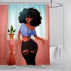 African Woman Shower Curtain With Home Decoration In Modern Bathroom