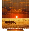African Zebra Sunset Vintage Shower Curtain Ideas Waterproof Washable