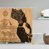 Afrikaanse Vrouw Douche Gordijnen In Natuur Afrikaanse Stijl For Black Girl Bathroom Decor