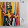 Afrikaanse Vrouwen Douchegordijnen With Cute Black Girl, Home Decoration For African Style Bathroom