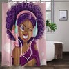 Afro Black Girl Inspired Shower Curtain - Bold And Artistic Bathroom Decor With Unique And Modern Print
