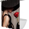 Afro Black Girl Nature Shower Curtain - Futuristic And Artistic Bathroom Decor With Unique And Bold Design