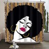 Afro Fashion Shower Curtain - African American Woman Bathroom Decor