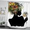 Afro Futuristic Nature Shower Curtain - Unique Bathroom Decor With Bold And Colorful Design