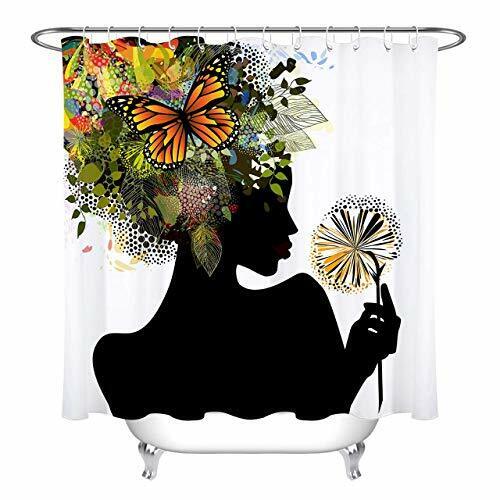 Afro Futuristic Nature Shower Curtain - Unique Bathroom Decor With Bold And Colorful Design - Image 4