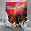 Afro Hippie Abstract Shower Curtain - Bohemian And Artistic Bathroom Decor With Unique And Colorful Design