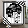 Afro Woman Painting Shower Curtain - African American Bathroom Decor