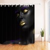 Afro-Americano Mulheres Cortina Conjuntos Menina Preto Maquiagem For Bathroom Decoration