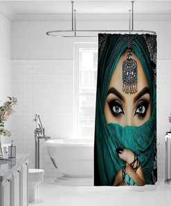 Afrocentric Black Girl Shower Curtain for an Artistic and Empowering Bathroom Decor