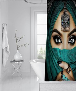Afrocentric Black Girl Shower Curtain for an Artistic and Empowering Bathroom Decor