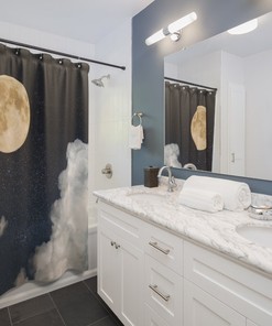Afterglow Full Moon Shower Curtain For A Calming Bath