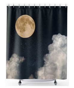Afterglow Full Moon Shower Curtain For A Calming Bath