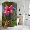 Ai Art Design Print Pineapple Hawaii Shower Curtain For Modern Bathroom Decor