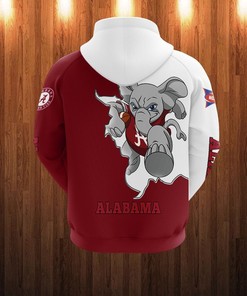 Alabama Crimson Tide Mascot Zip Hoodie - Perfect Gift For Fans