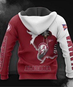 Alabama Crimson Tide Skull Hoodie - Great Gift For Fans