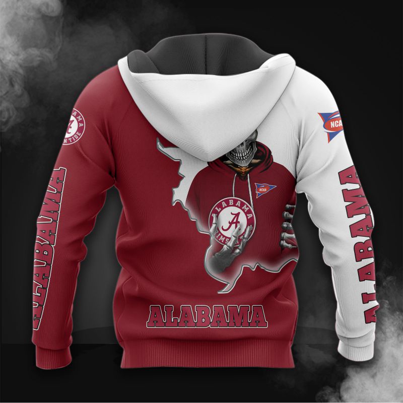 Alabama Crimson Tide Skull Hoodie - Great Gift For Fans
