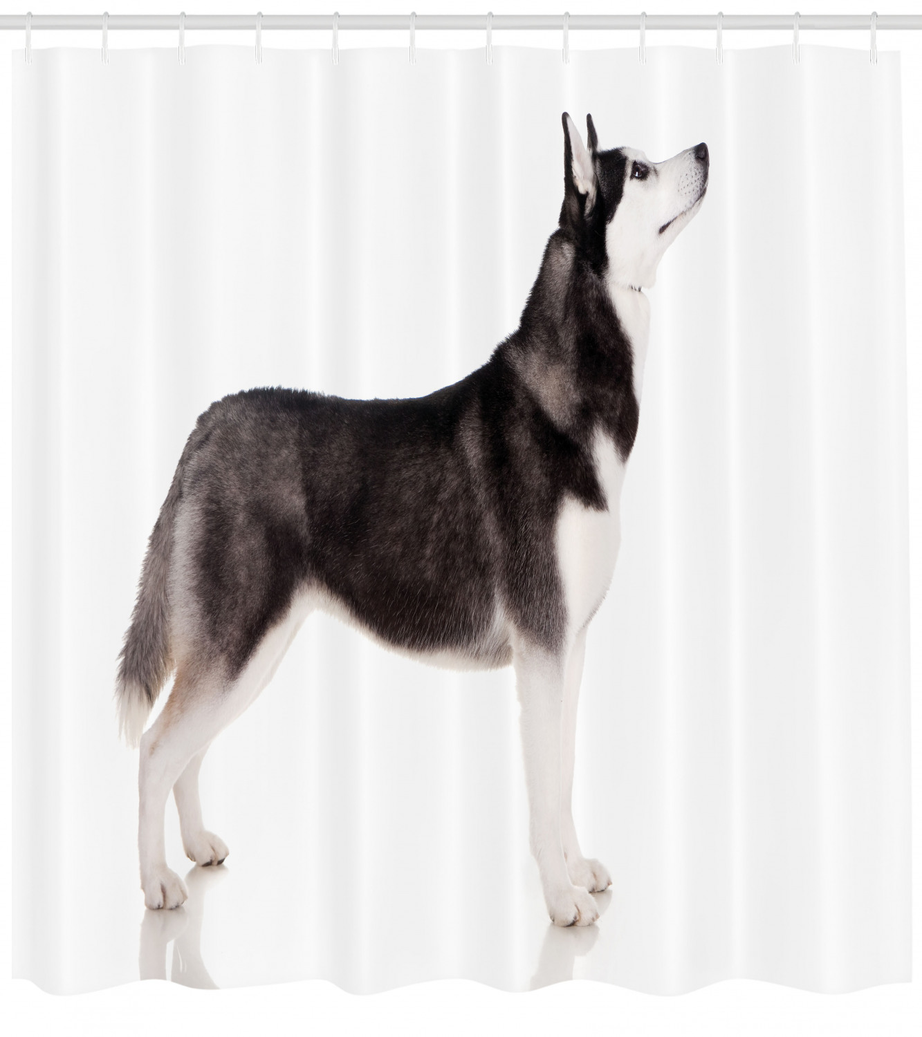 Alaskan Malamute Pattern Shower Curtain For Animal Lovers Bathroom Decor - Image 3