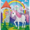 Alaza Fairy Tale Girl Unicorn Rainbow Shower Curtain For Stylish Bathroom Decoration
