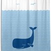 Alaza Funny Whale Cartoon Print Shower Curtain For Bathroom Decoration