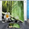 Alaza Hipster Zen Basalt Stones Bamboo Print Shower Curtain For Spa-Like Bathroom Decor