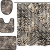 Alaza Leopard Spot Zebra Stripe Print Shower Curtain For Modern Bathroom Decor
