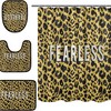 Alaza Life Is Short, Buy The Shoes Leopard Spot Quote Shower Curtain For Chic Bathroom Decor