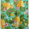 Alaza Pineapple And Flower Print Shower Curtain For Fun Bathroom Decor
