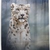 Alaza Snow Leopard Drawing Print Shower Curtain For Bathroom Decoration