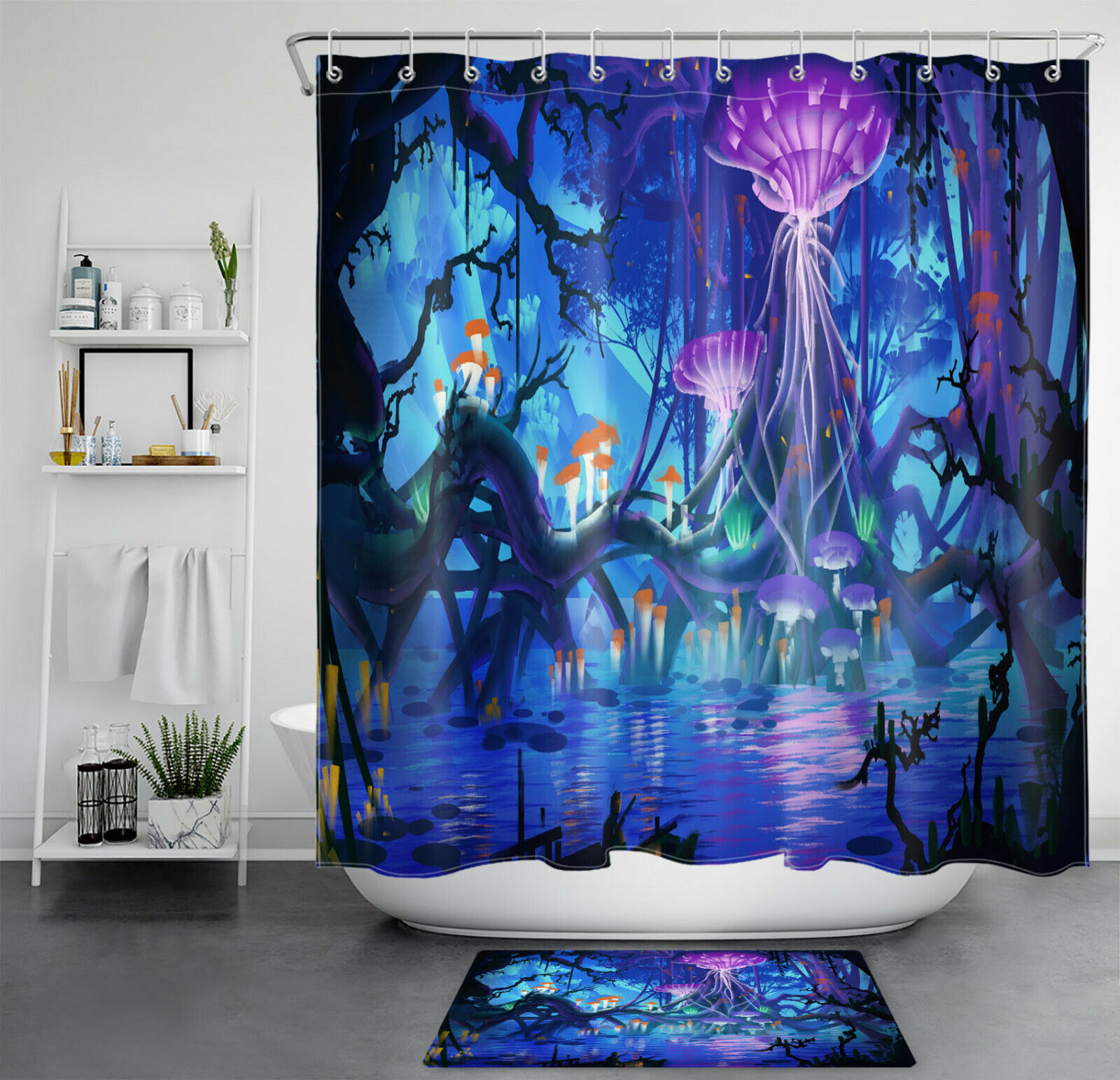 Alice In Wonderland Shower Curtain With Quotes