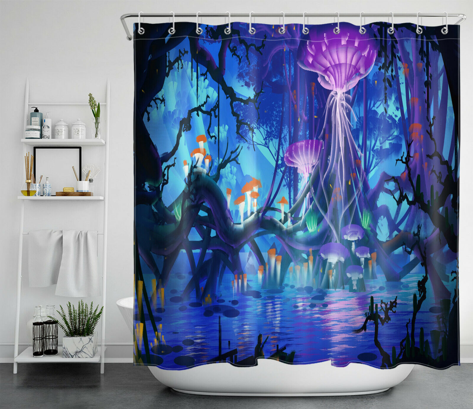 Alice In Wonderland Shower Curtain With Quotes - Image 2