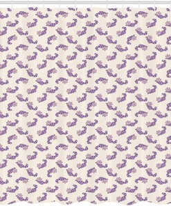 Alice in Wonderland Character Cat Shower Curtain on Peach Background - Best Shower Curtains