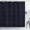 Aliens Planets and Stars Spaceship Shower Curtain for Science Fiction Fans