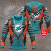 All Over 3D Zip-Up Hoodie For Nfl Fans Of Miami Dolphins