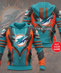 All Over 3D Zip-Up Hoodie For Nfl Fans Of Miami Dolphins