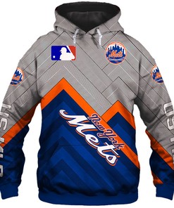 All Over Print 3D Baseball Zip Hoodie For New York Mets Fans - Hoodie 