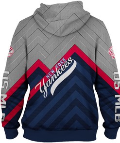 All Over Print 3D Baseball Zip Hoodie For New York Yankees Fans - Hoodie 