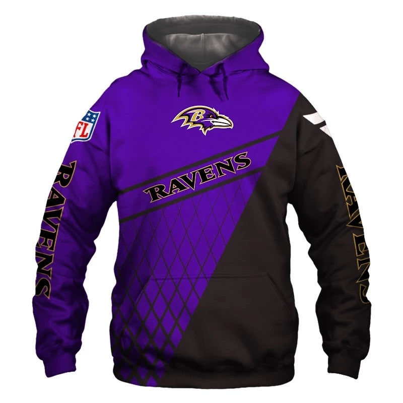 All Over Print Baltimore Ravens Hoodie 3D With Hooded Design Gifts For Fans