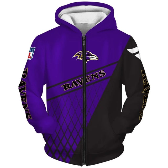 All Over Print Baltimore Ravens Hoodie 3D With Hooded Design Gifts For Fans